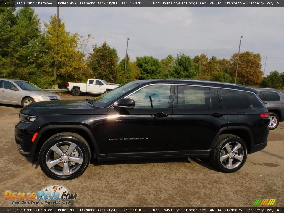 2021 Jeep Grand Cherokee L Limited 4x4 Diamond Black Crystal Pearl / Black Photo #9