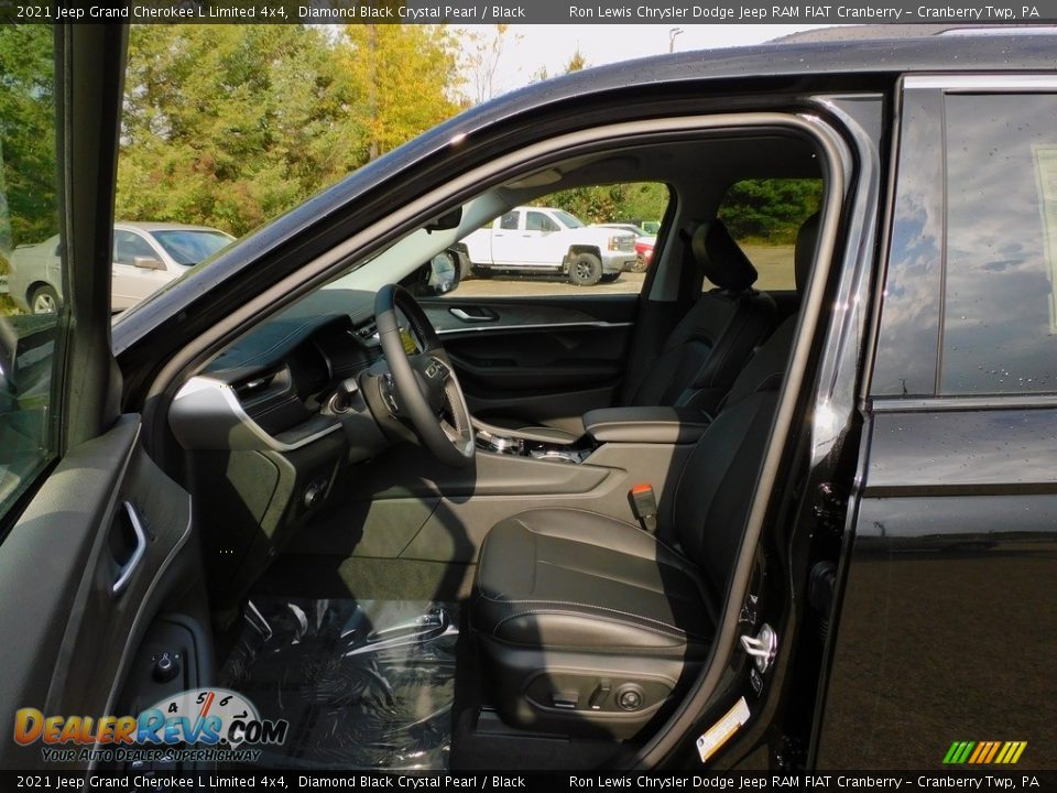2021 Jeep Grand Cherokee L Limited 4x4 Diamond Black Crystal Pearl / Black Photo #11