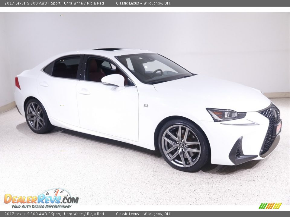 2017 Lexus IS 300 AWD F Sport Ultra White / Rioja Red Photo #1