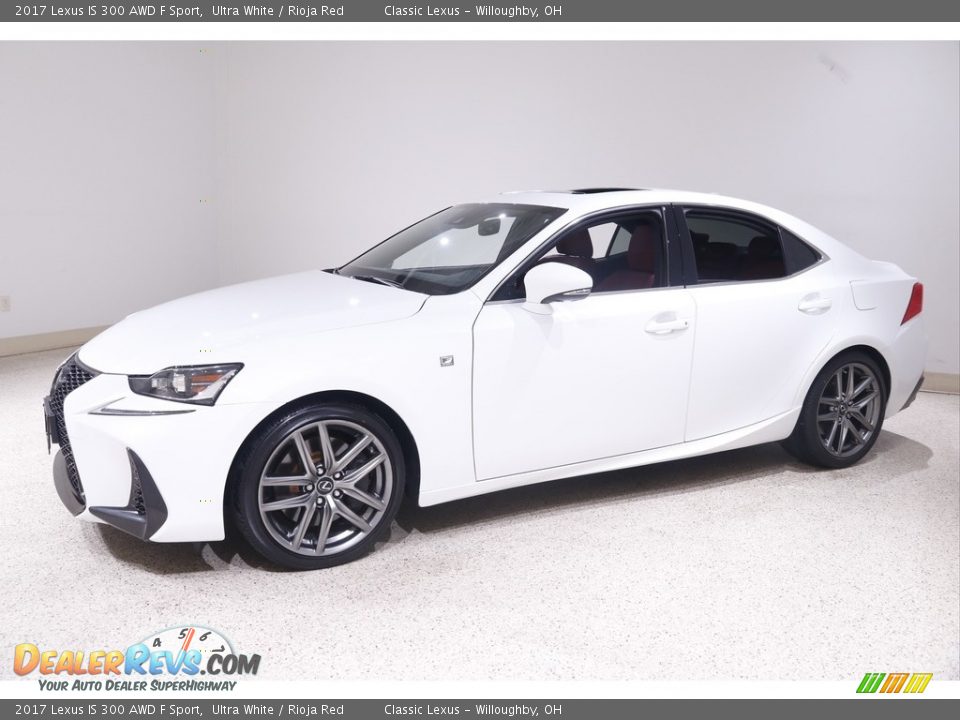 2017 Lexus IS 300 AWD F Sport Ultra White / Rioja Red Photo #3