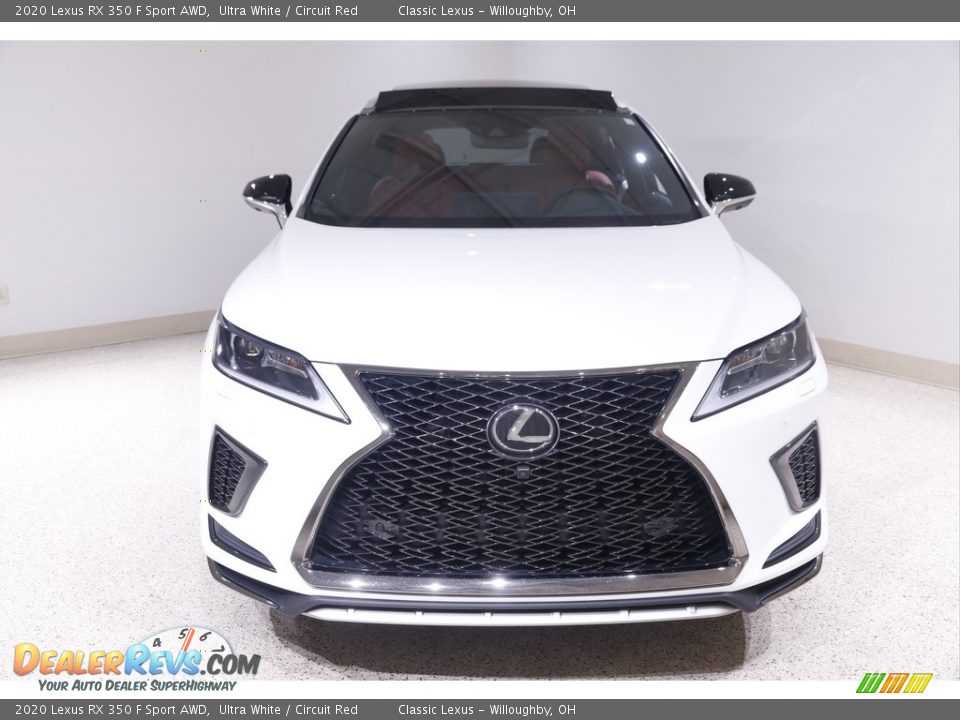 2020 Lexus RX 350 F Sport AWD Ultra White / Circuit Red Photo #2