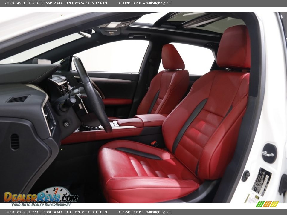 Circuit Red Interior - 2020 Lexus RX 350 F Sport AWD Photo #5