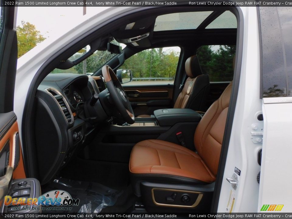 2022 Ram 1500 Limited Longhorn Crew Cab 4x4 Ivory White Tri-Coat Pearl / Black/New Saddle Photo #11