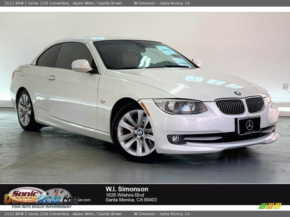 2012 BMW 3 Series 328i Convertible Alpine White / Saddle Brown Photo #1