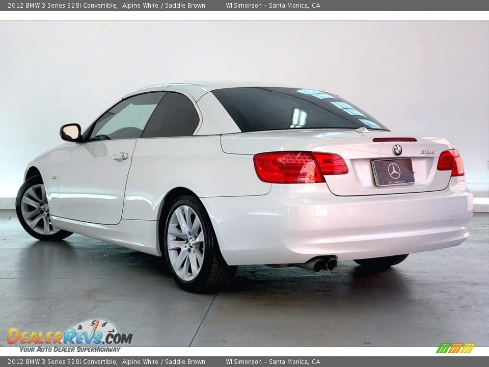 2012 BMW 3 Series 328i Convertible Alpine White / Saddle Brown Photo #10