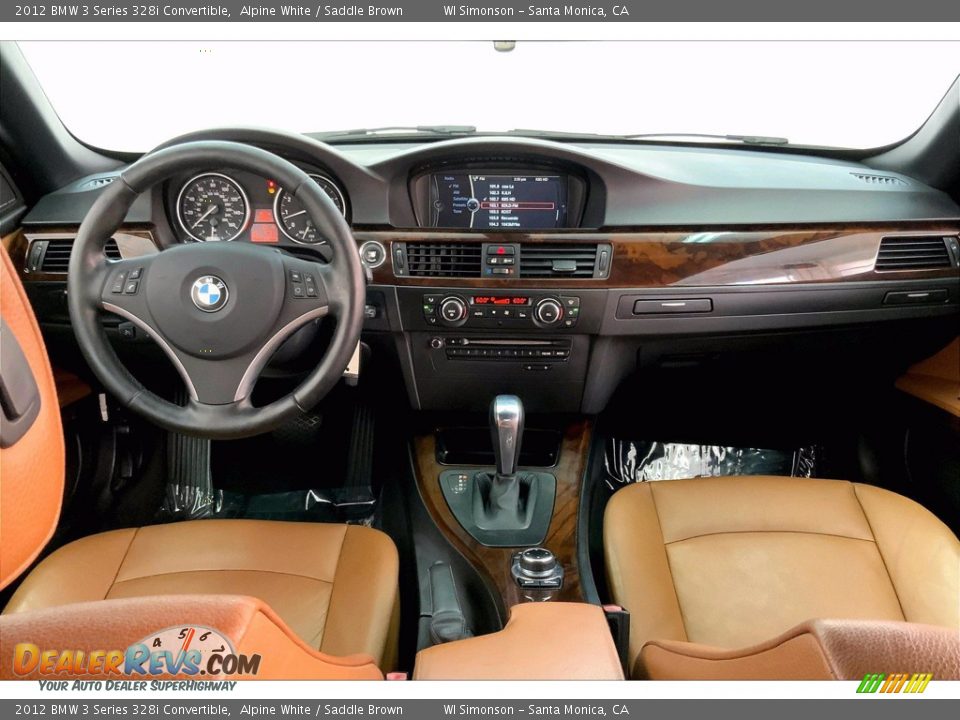 2012 BMW 3 Series 328i Convertible Alpine White / Saddle Brown Photo #15