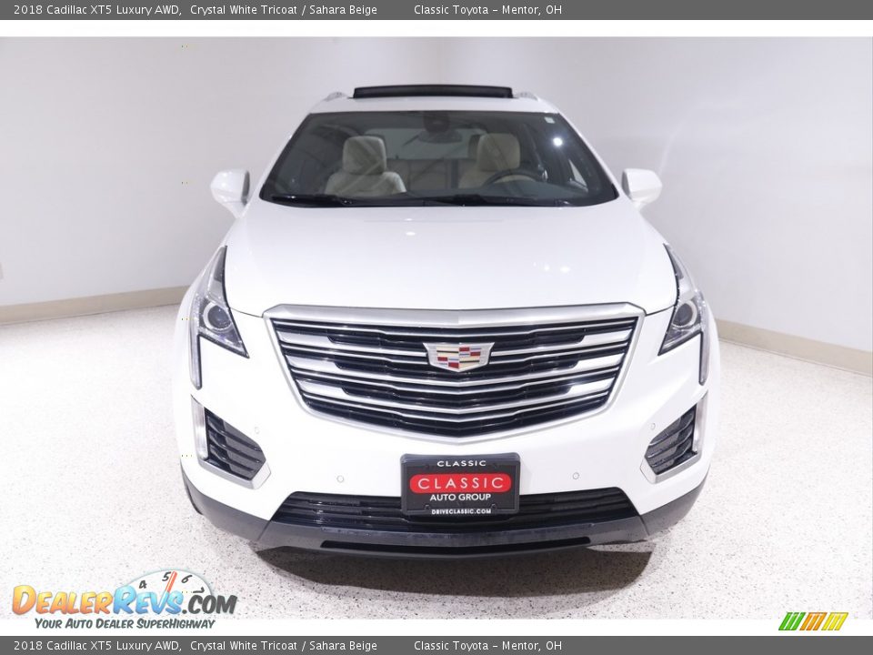 2018 Cadillac XT5 Luxury AWD Crystal White Tricoat / Sahara Beige Photo #2