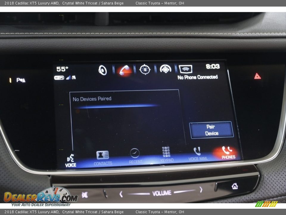 2018 Cadillac XT5 Luxury AWD Crystal White Tricoat / Sahara Beige Photo #11