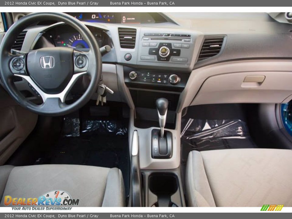 2012 Honda Civic EX Coupe Dyno Blue Pearl / Gray Photo #5