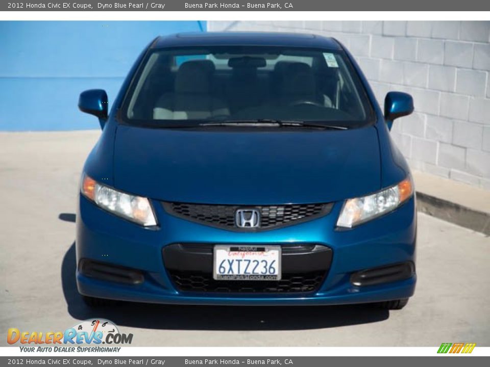 2012 Honda Civic EX Coupe Dyno Blue Pearl / Gray Photo #7