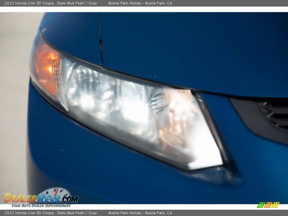 2012 Honda Civic EX Coupe Dyno Blue Pearl / Gray Photo #8