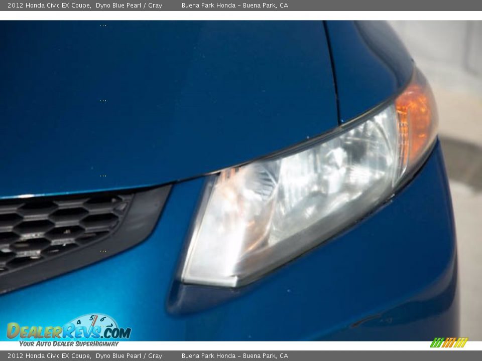 2012 Honda Civic EX Coupe Dyno Blue Pearl / Gray Photo #9
