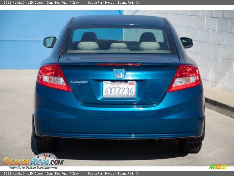 2012 Honda Civic EX Coupe Dyno Blue Pearl / Gray Photo #11