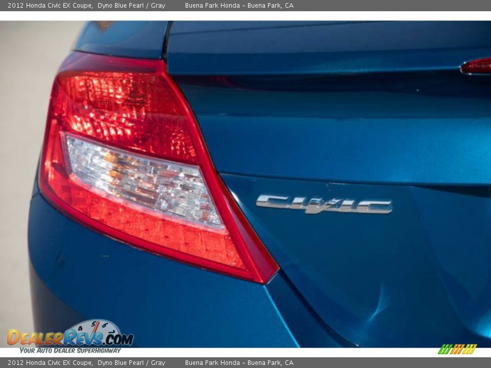 2012 Honda Civic EX Coupe Dyno Blue Pearl / Gray Photo #12