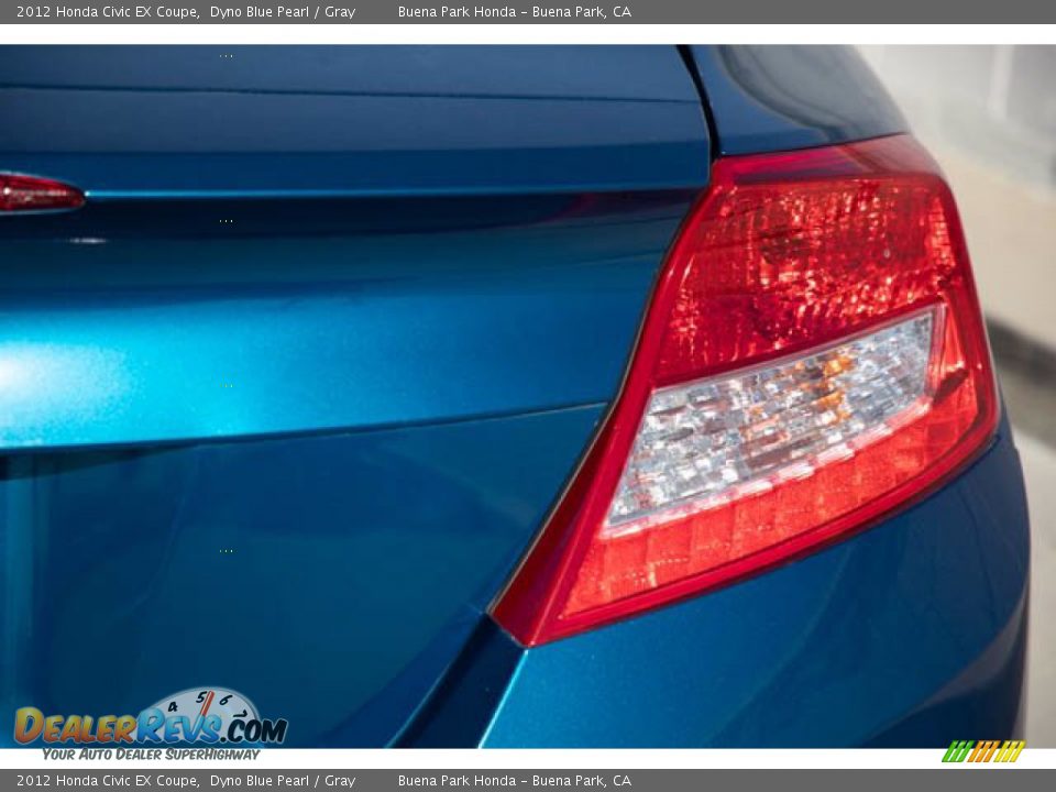 2012 Honda Civic EX Coupe Dyno Blue Pearl / Gray Photo #13