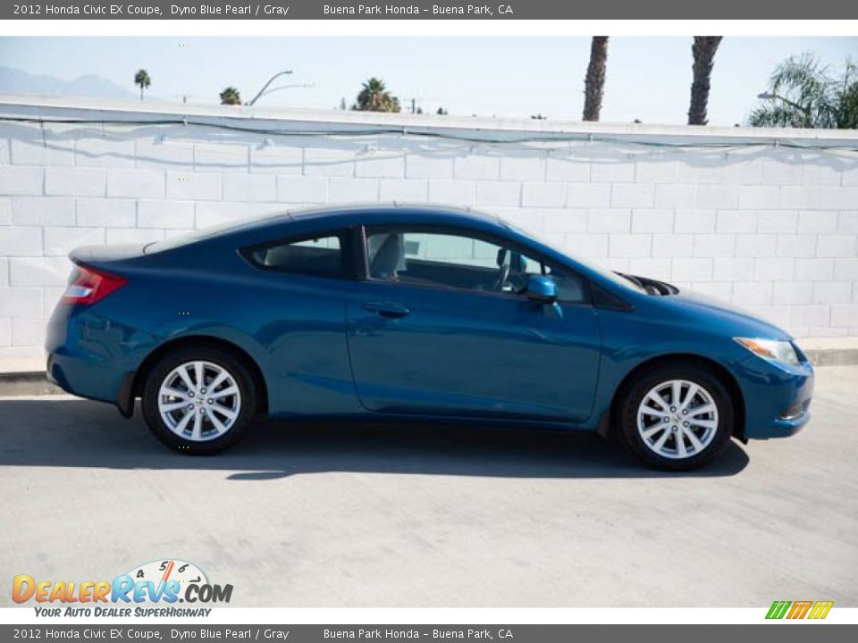 2012 Honda Civic EX Coupe Dyno Blue Pearl / Gray Photo #14