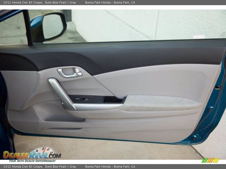 2012 Honda Civic EX Coupe Dyno Blue Pearl / Gray Photo #25