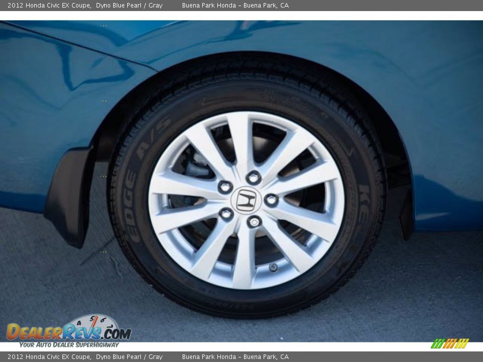 2012 Honda Civic EX Coupe Dyno Blue Pearl / Gray Photo #27