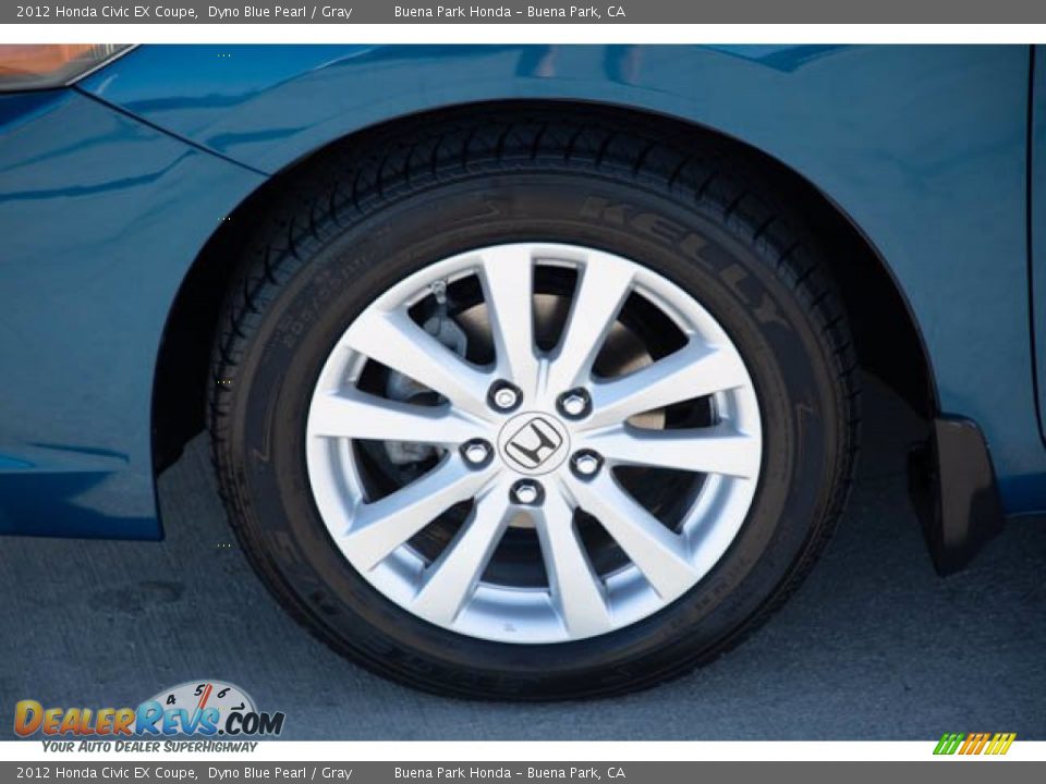 2012 Honda Civic EX Coupe Dyno Blue Pearl / Gray Photo #30