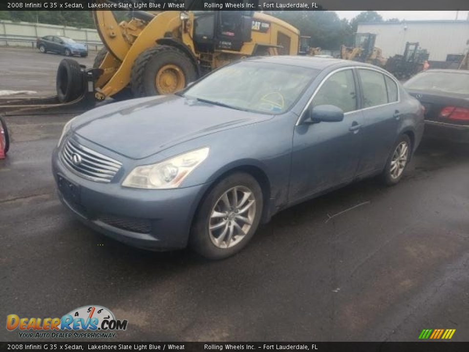 2008 Infiniti G 35 x Sedan Lakeshore Slate Light Blue / Wheat Photo #2