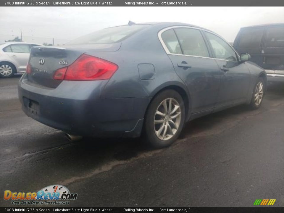 2008 Infiniti G 35 x Sedan Lakeshore Slate Light Blue / Wheat Photo #3