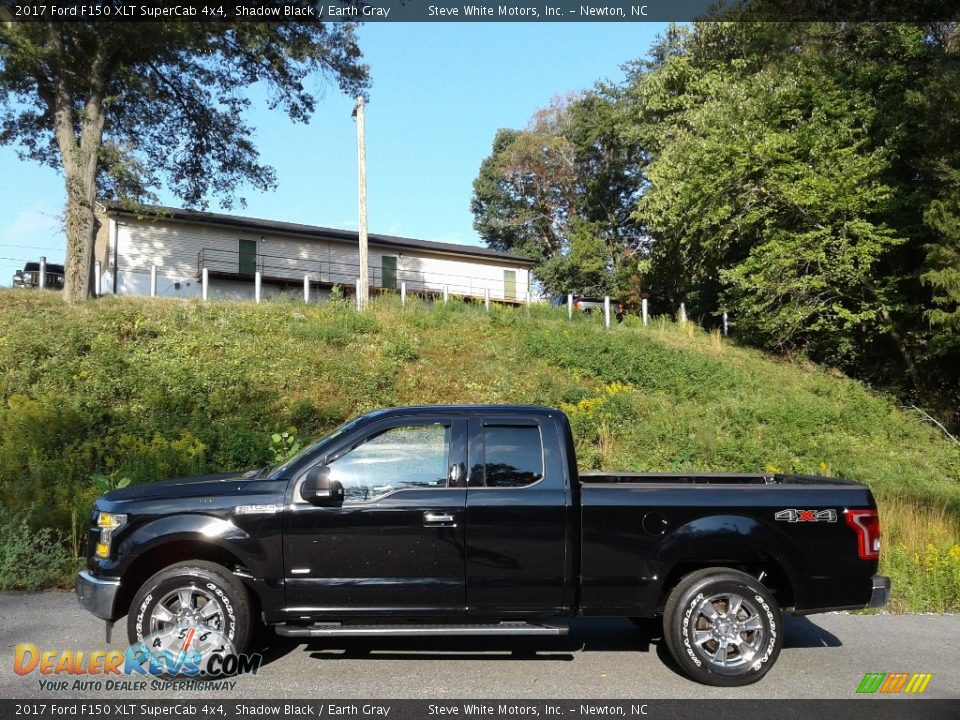 2017 Ford F150 XLT SuperCab 4x4 Shadow Black / Earth Gray Photo #1