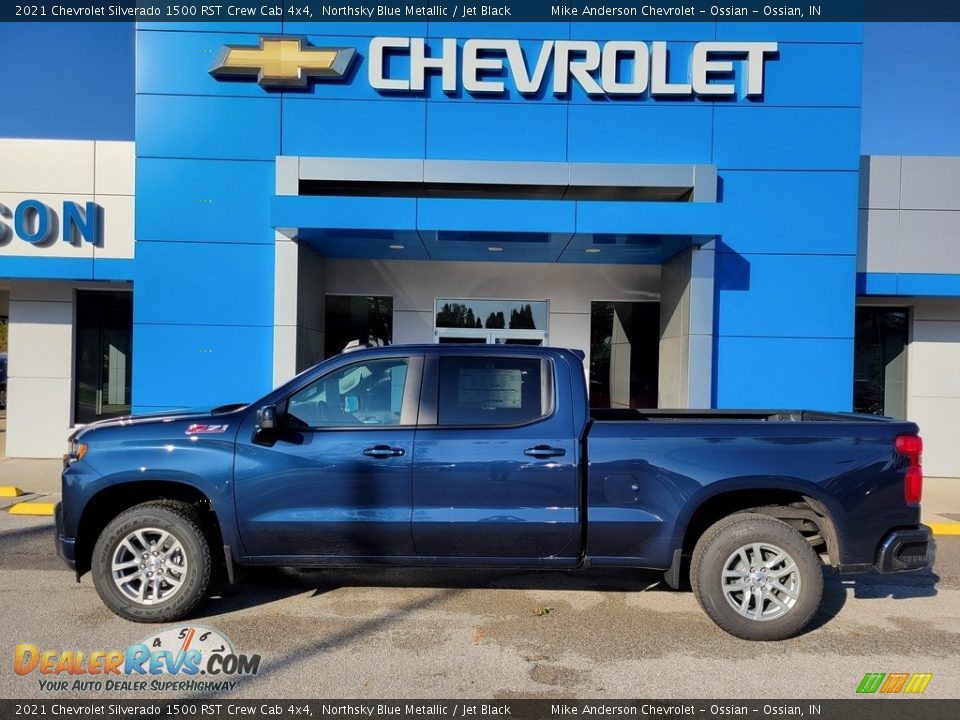 Northsky Blue Metallic 2021 Chevrolet Silverado 1500 RST Crew Cab 4x4 Photo #1