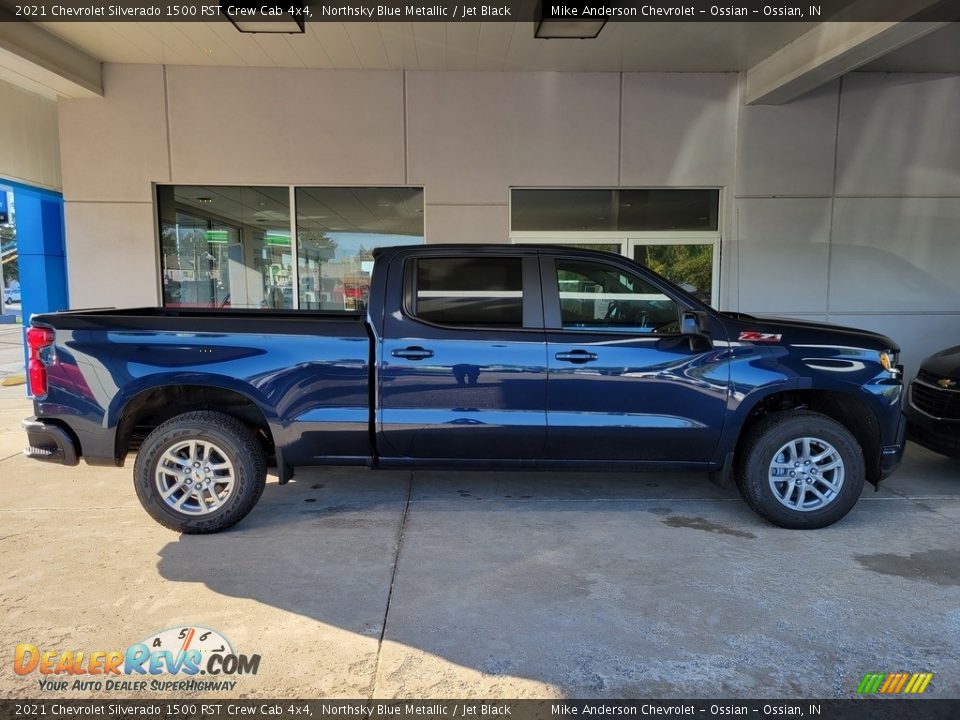 2021 Chevrolet Silverado 1500 RST Crew Cab 4x4 Northsky Blue Metallic / Jet Black Photo #3