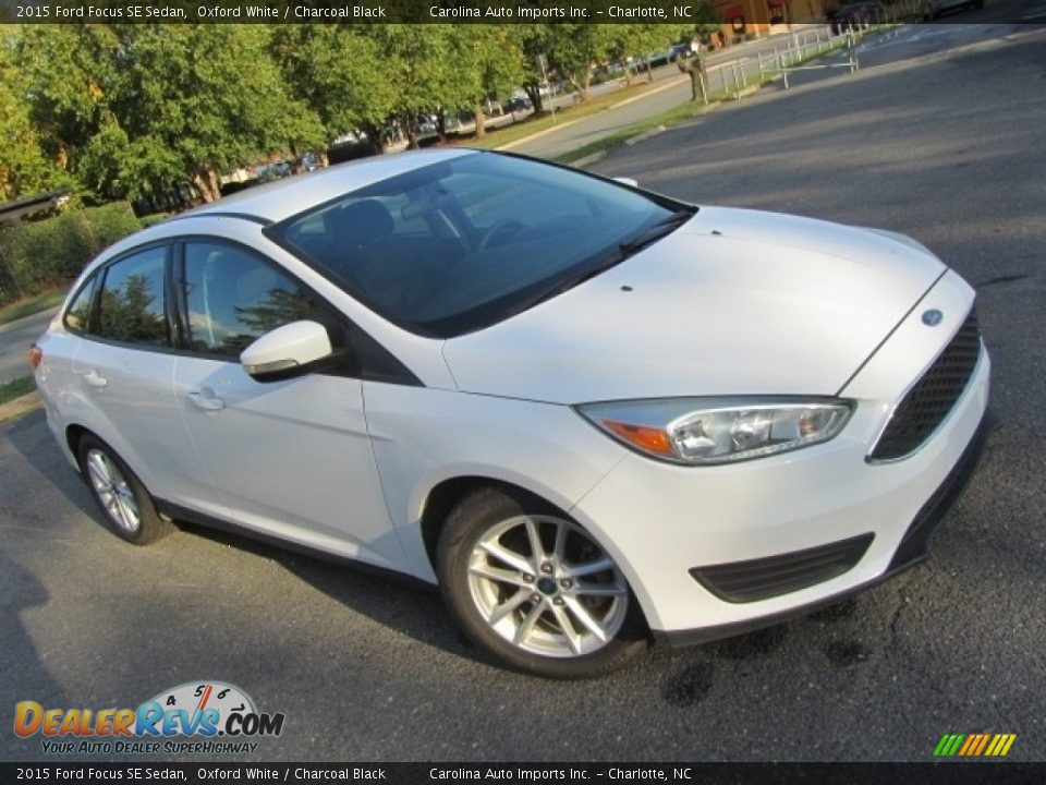 2015 Ford Focus SE Sedan Oxford White / Charcoal Black Photo #3