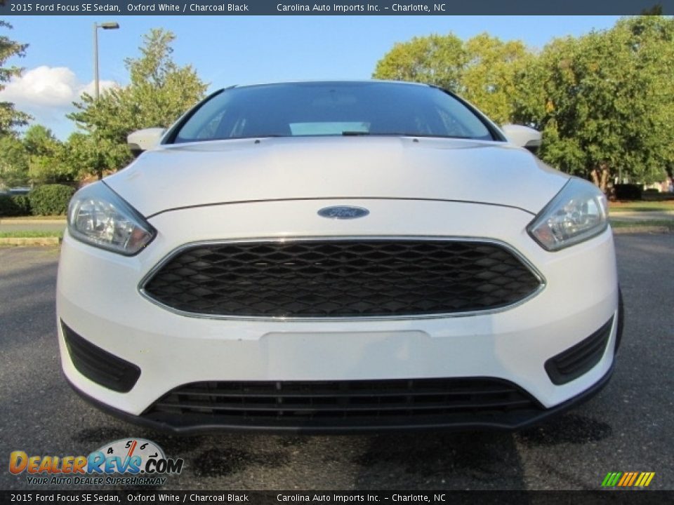 2015 Ford Focus SE Sedan Oxford White / Charcoal Black Photo #4
