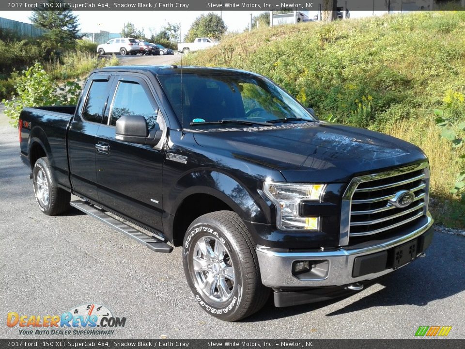 2017 Ford F150 XLT SuperCab 4x4 Shadow Black / Earth Gray Photo #4