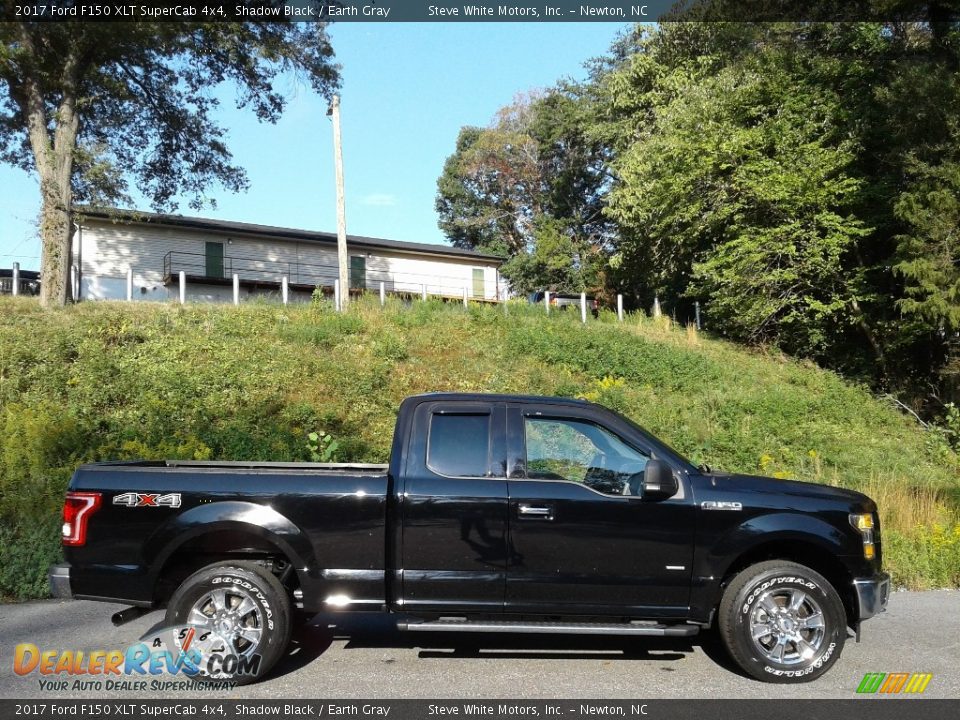 2017 Ford F150 XLT SuperCab 4x4 Shadow Black / Earth Gray Photo #5