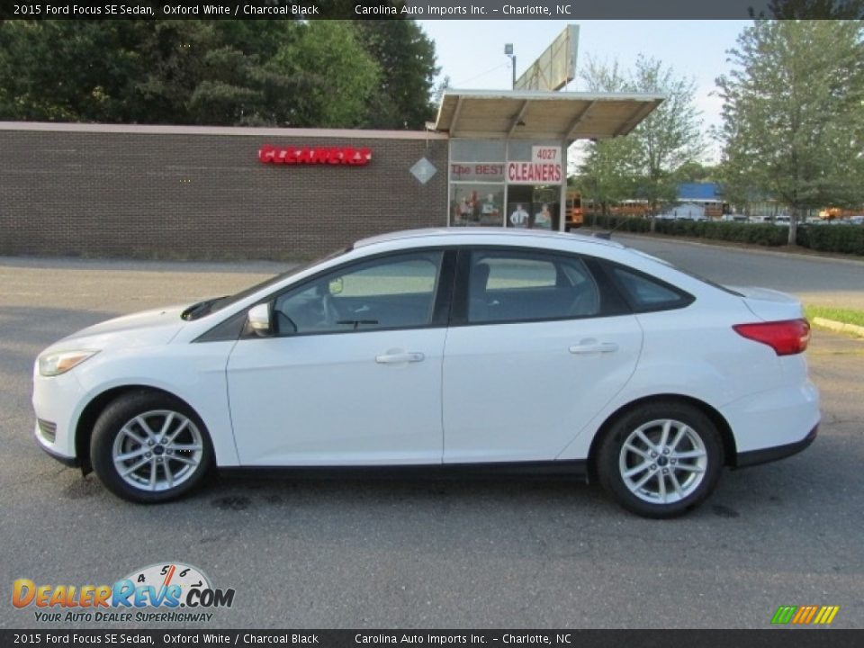 2015 Ford Focus SE Sedan Oxford White / Charcoal Black Photo #7