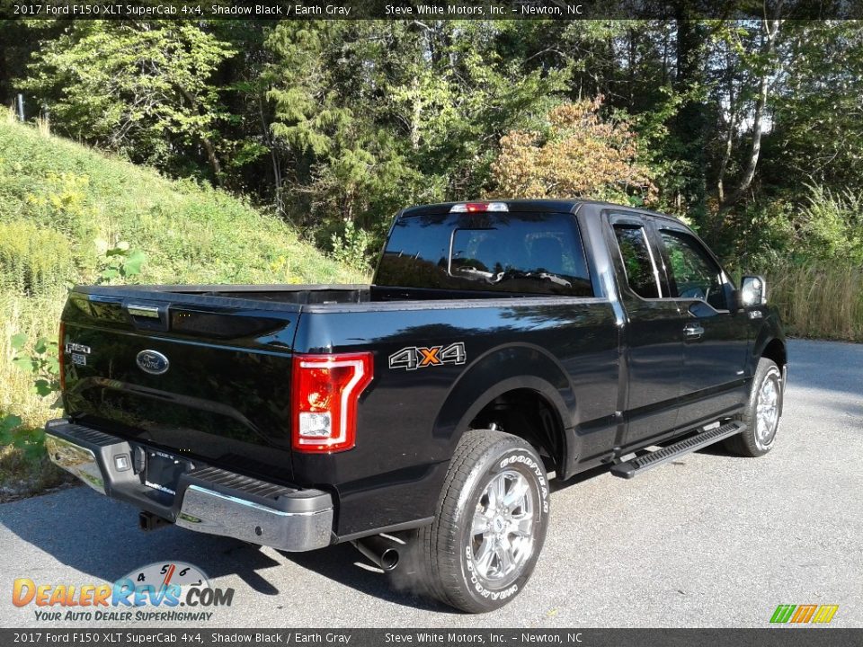 2017 Ford F150 XLT SuperCab 4x4 Shadow Black / Earth Gray Photo #6