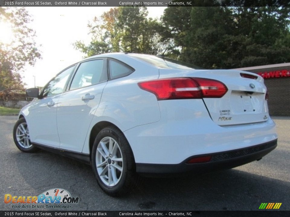 2015 Ford Focus SE Sedan Oxford White / Charcoal Black Photo #8