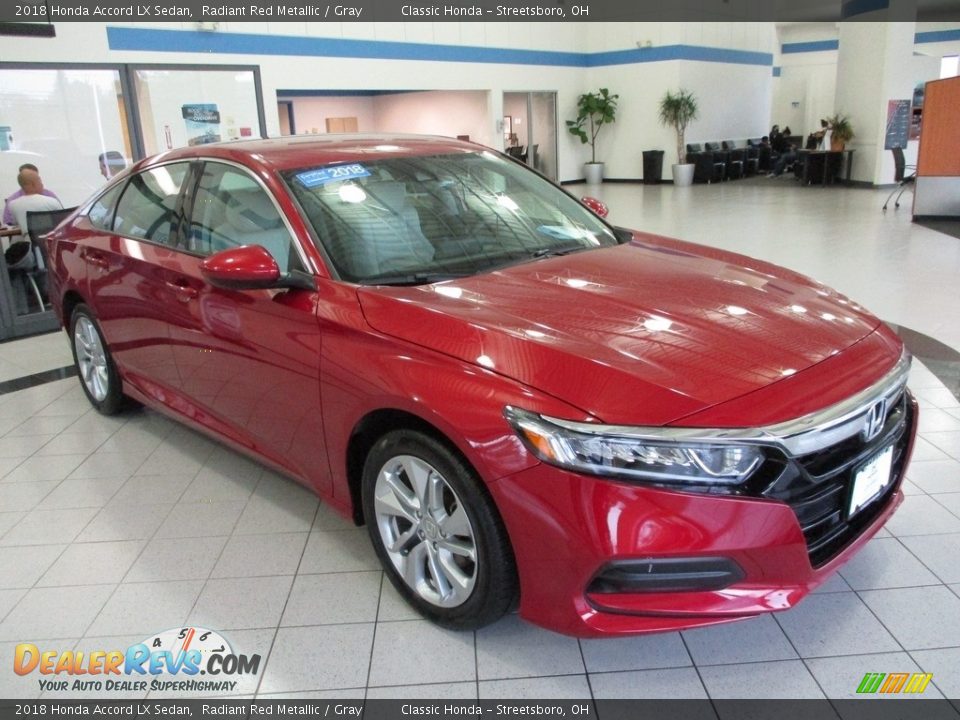 2018 Honda Accord LX Sedan Radiant Red Metallic / Gray Photo #3