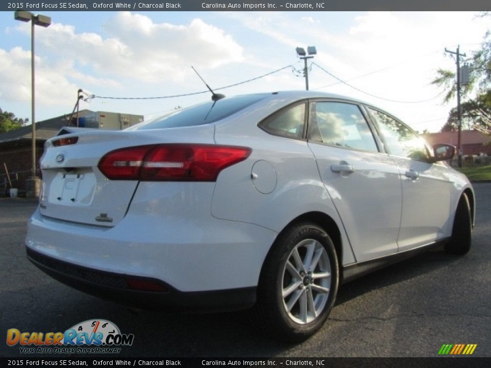 2015 Ford Focus SE Sedan Oxford White / Charcoal Black Photo #10
