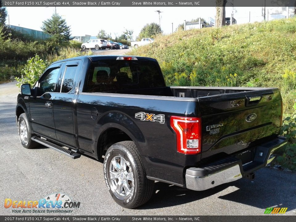 2017 Ford F150 XLT SuperCab 4x4 Shadow Black / Earth Gray Photo #9