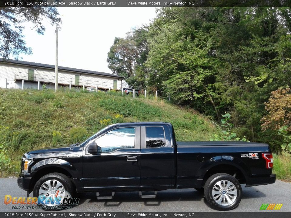 2018 Ford F150 XL SuperCab 4x4 Shadow Black / Earth Gray Photo #1