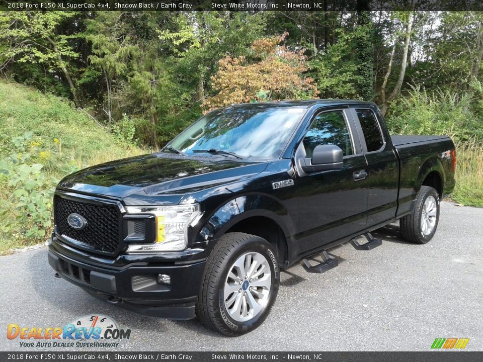 2018 Ford F150 XL SuperCab 4x4 Shadow Black / Earth Gray Photo #3