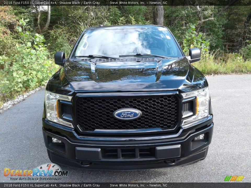 2018 Ford F150 XL SuperCab 4x4 Shadow Black / Earth Gray Photo #4