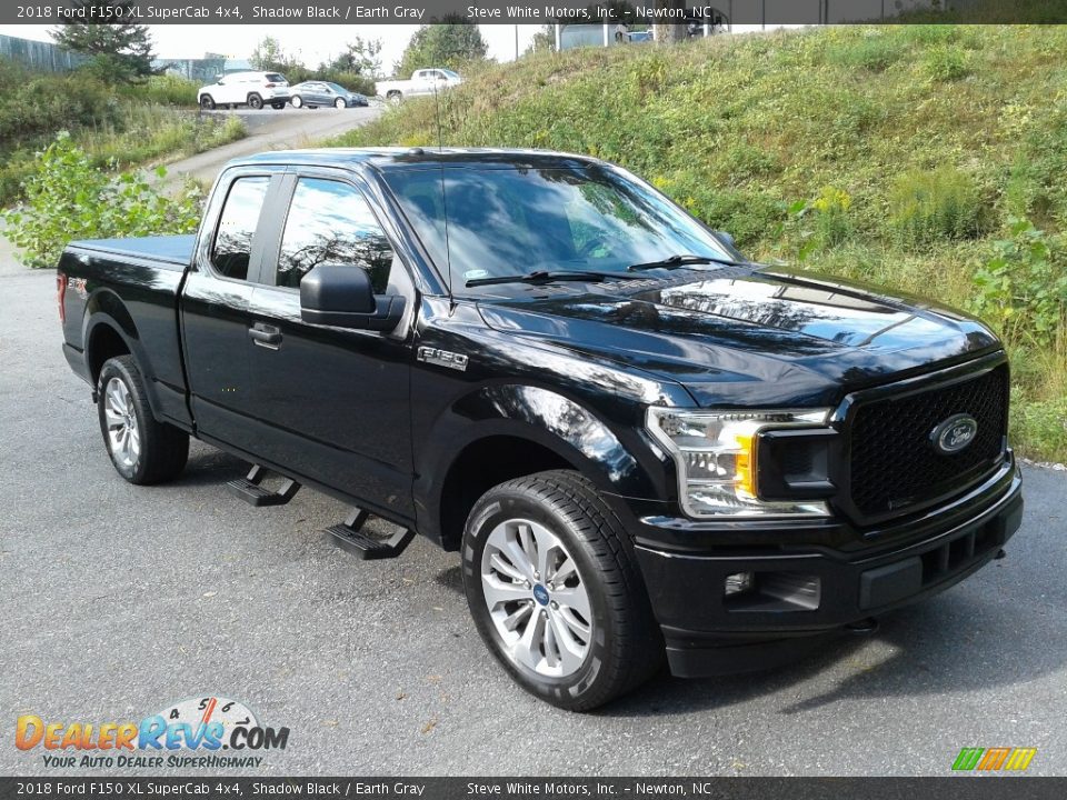 2018 Ford F150 XL SuperCab 4x4 Shadow Black / Earth Gray Photo #5