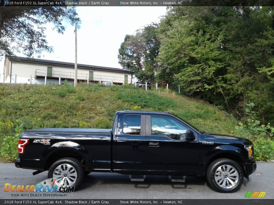 2018 Ford F150 XL SuperCab 4x4 Shadow Black / Earth Gray Photo #6