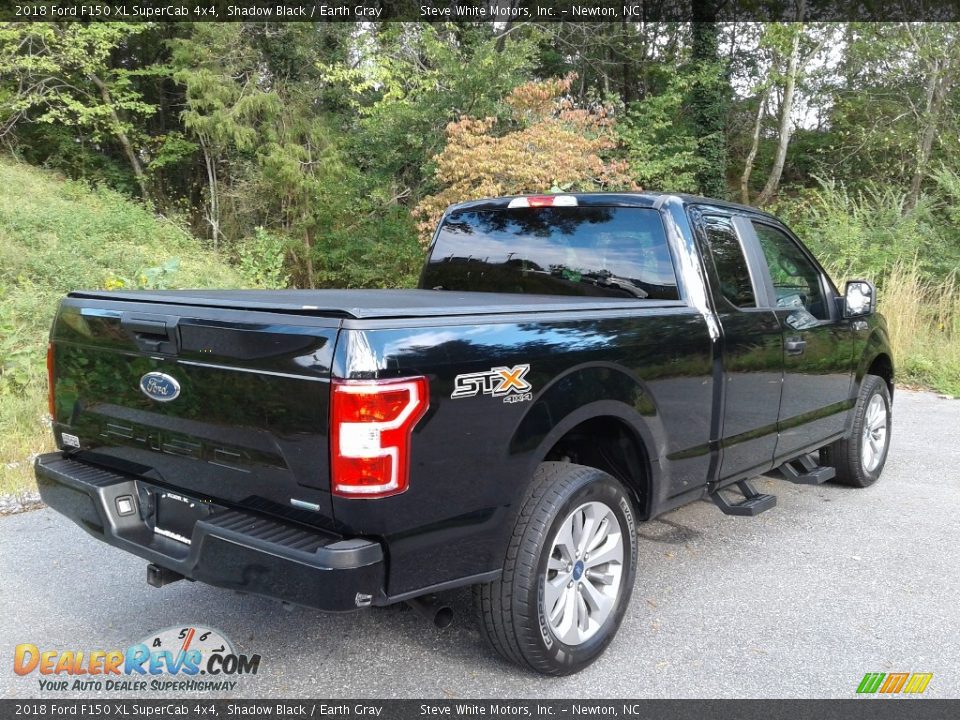 2018 Ford F150 XL SuperCab 4x4 Shadow Black / Earth Gray Photo #7