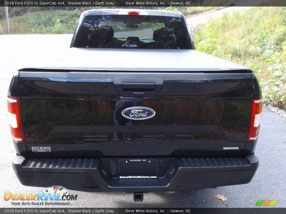 2018 Ford F150 XL SuperCab 4x4 Shadow Black / Earth Gray Photo #9