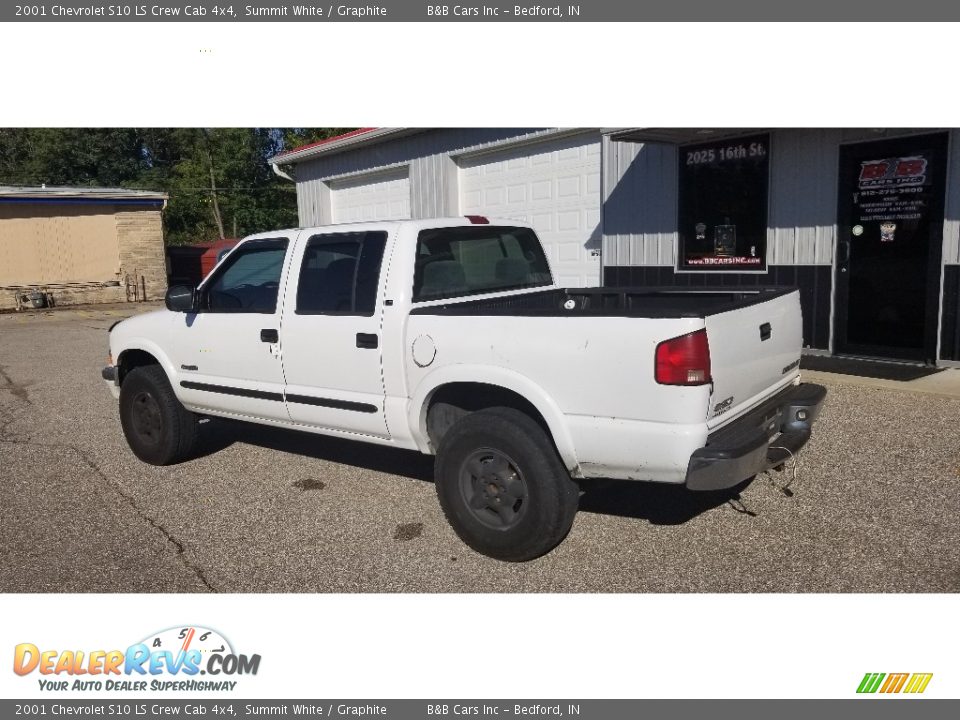 2001 Chevrolet S10 LS Crew Cab 4x4 Summit White / Graphite Photo #3