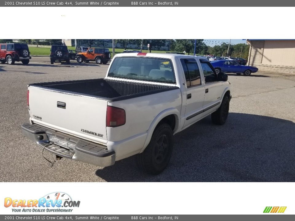 2001 Chevrolet S10 LS Crew Cab 4x4 Summit White / Graphite Photo #5