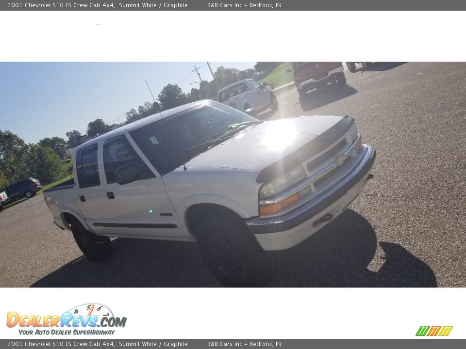 2001 Chevrolet S10 LS Crew Cab 4x4 Summit White / Graphite Photo #7