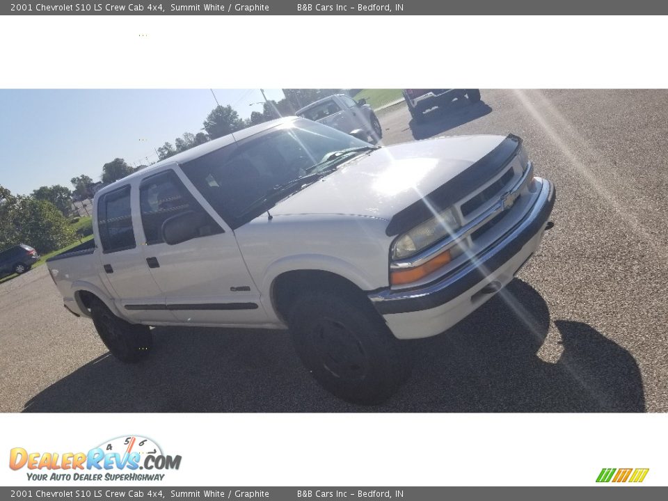 2001 Chevrolet S10 LS Crew Cab 4x4 Summit White / Graphite Photo #24