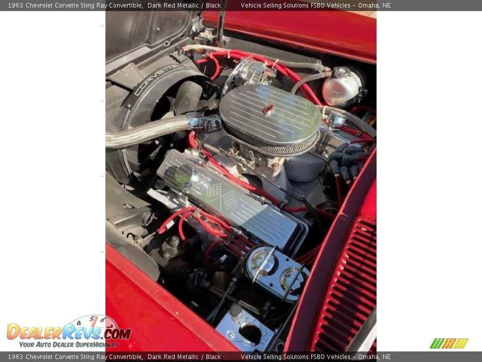1963 Chevrolet Corvette Sting Ray Convertible Dark Red Metallic / Black Photo #3